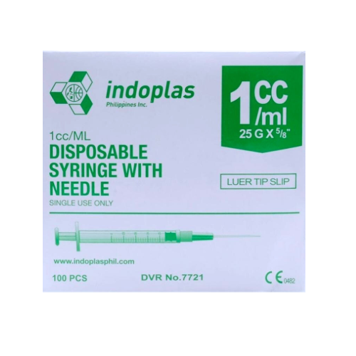 Disposable Syringe with Needle 1ml. ( 1cc) x 1 piece