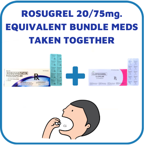 ROSUGREL Clopidogrel + Rosuvastatin 75mg/20mg Tablet x 1