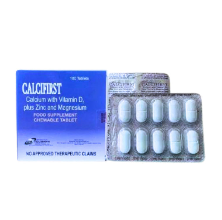 Calcium+Vit. D3+Magnesium + Zinc (300mg/100iu/25mg/3.75mg) Chewable Tablet