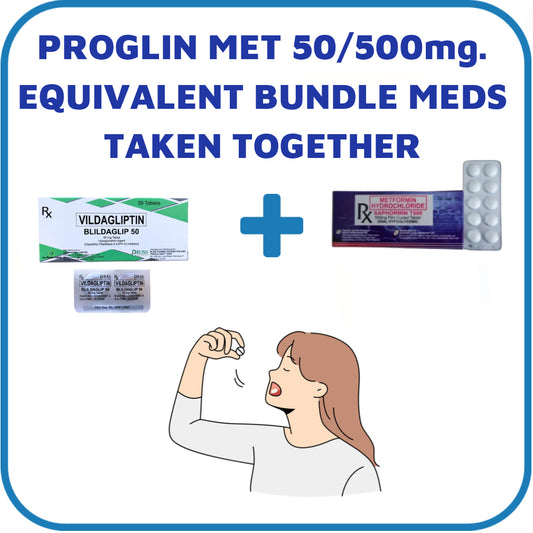 PROGLIN MET Vildagliptin + Metformin 50mg/500mg. Tablet x 1s