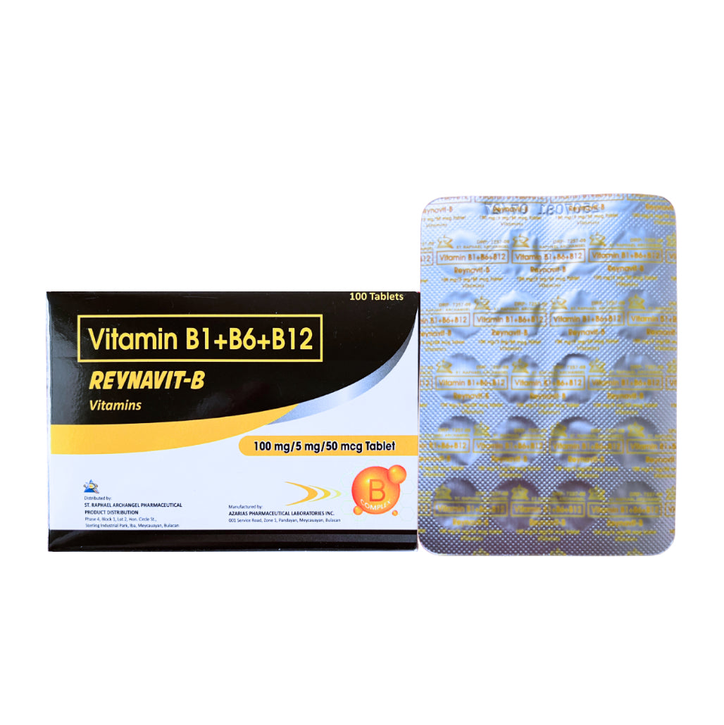 Vitamin B Complex B1+B6+B12 100mg/10mg/50mcg Tablet x 1