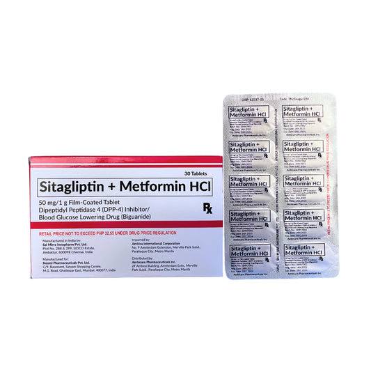 JANUMET Sitagliptin + Metformin 50mg/1000mg. Tablet x 1s