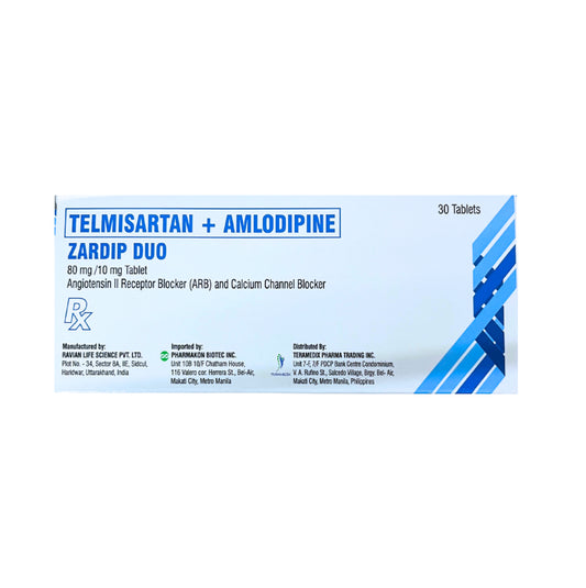 Telmisartan + Amlodipine 80mg./10mg. Tablet x 1