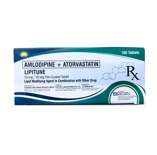 Amlodipine+Atorvastatin 10mg./10mg. Tablet x1