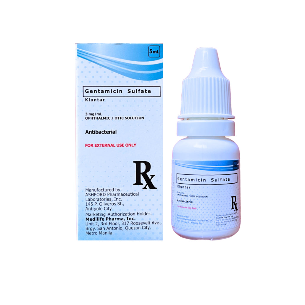 Gentamicin 3mg/ml 5ml. (0.3%) Eye/Ear Ophta/Otic Drops