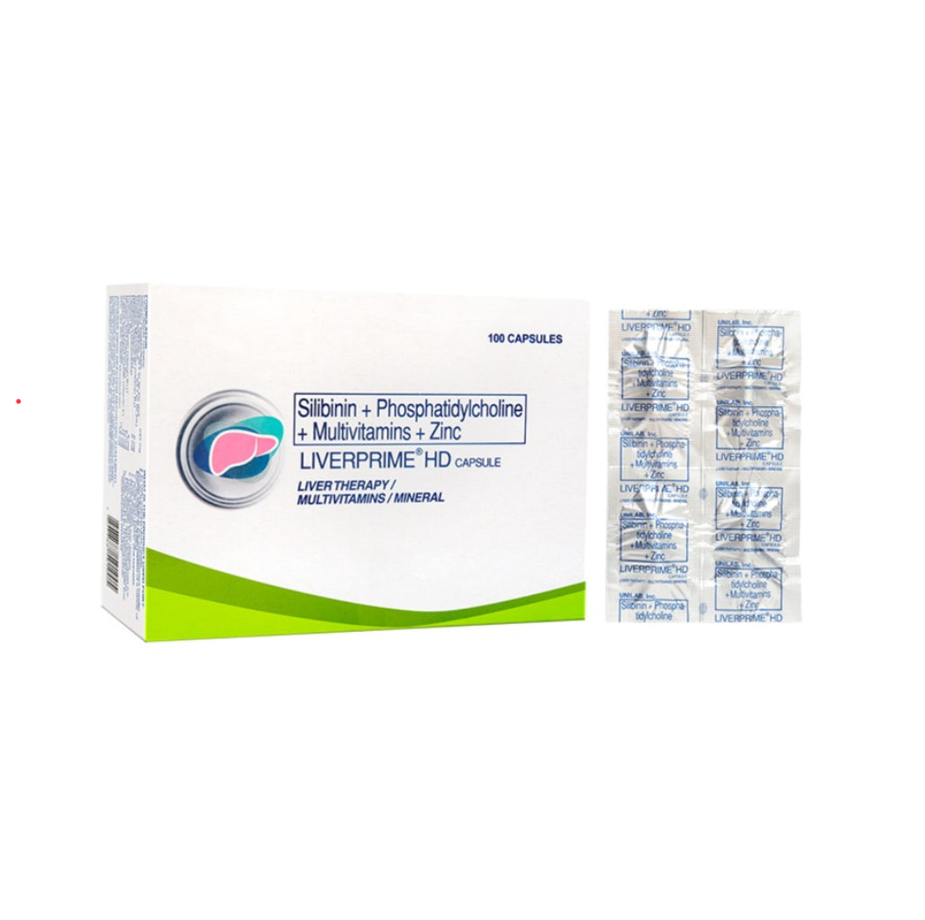 LIVERPRIME (Silibinin + Phosphatidylcholine + Multivitamins + Zinc) Hardgel Capsule x 1