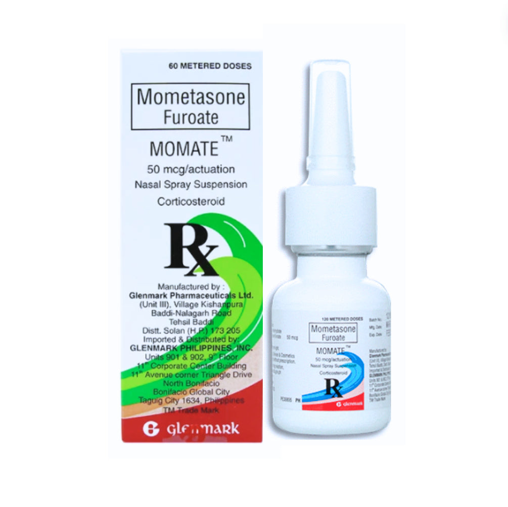 MOMATE Mometasone 50mcg (0.5%) 60 doses Nasal Aqueous Solution x 1