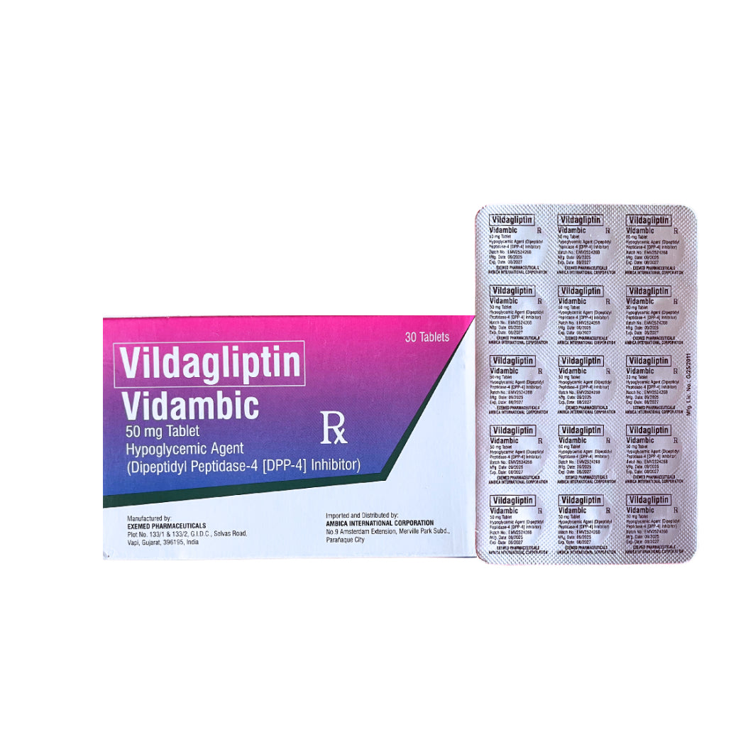 Vildagliptin 50mg. Tablet x 1s