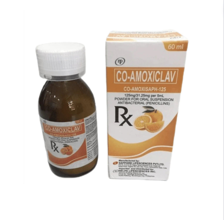 Co-Amoxiclav 228.5mg/5ml (Amoxicillin + Clavulanic Acid 200/28.5mg.) Suspension 60ml x1