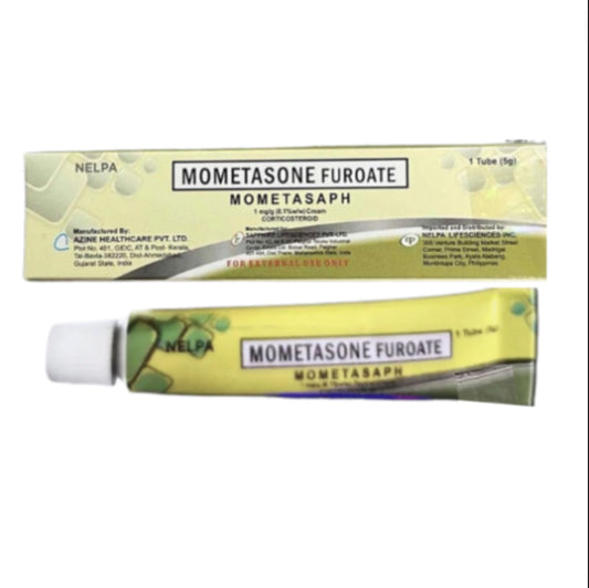 MOMATE Mometasone 1mg./g. (0.1%) Topical Cream 5mg. x 1 Tube