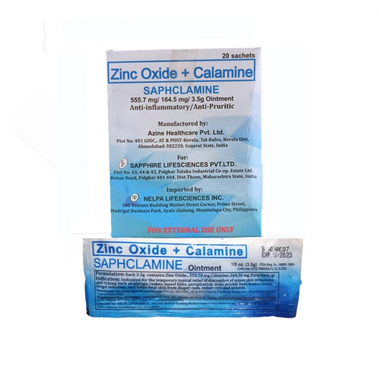 Calamine+Zinc Oxide 555.7mg/164.5mg/3.5mg Sachet x 1