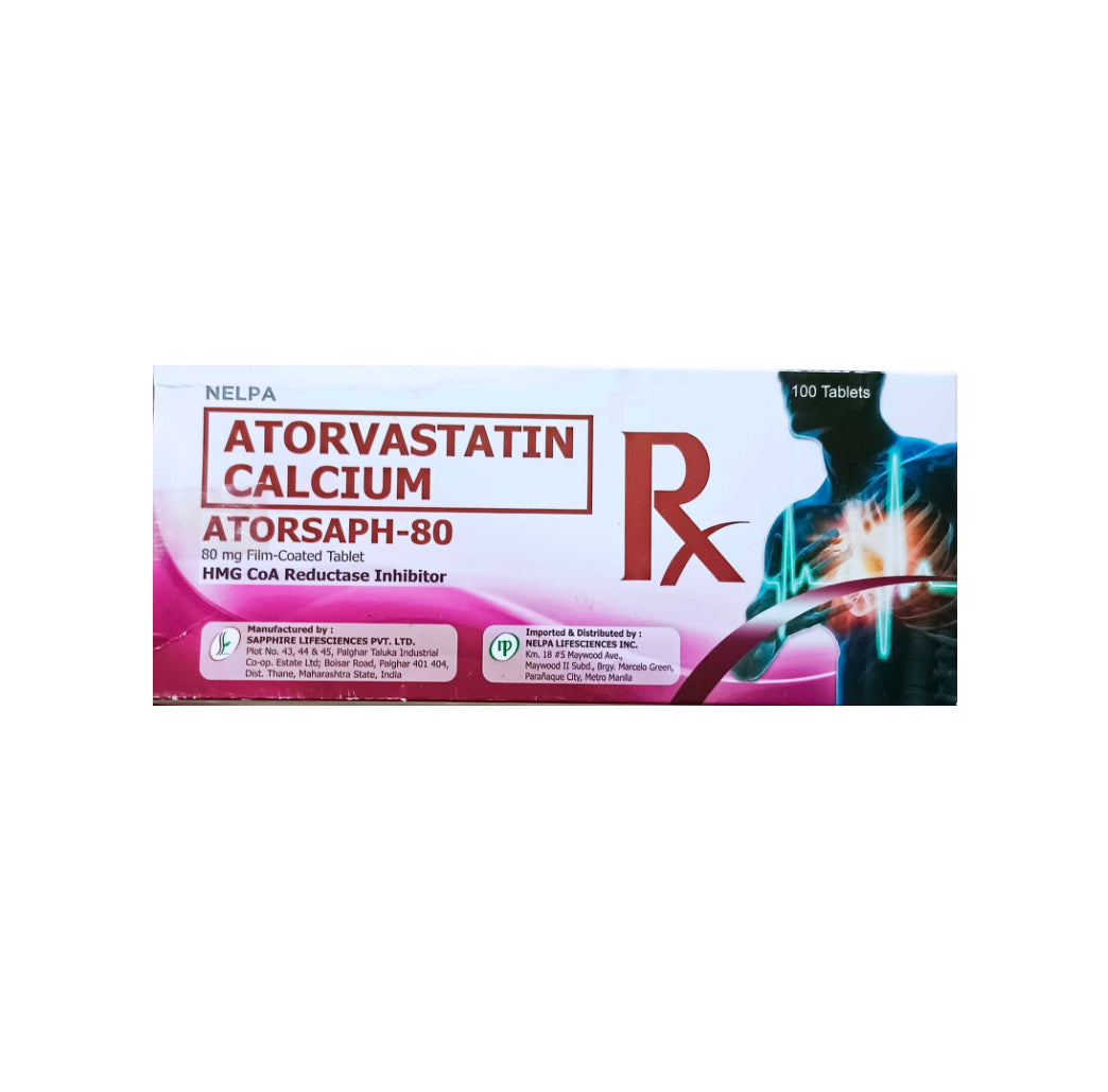Atorvastatin 80 mg Tablet x 1s