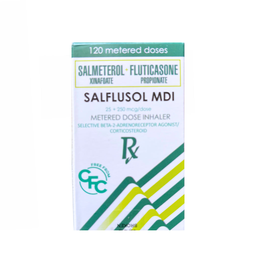 Salmeterol + Fluticasone 25 mcg/250 mcg x 120 doses Metered Dose Inhaler