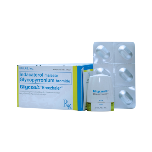 GLYCOAIR BREEZHALER (Indacaterol / Glycopyrronium) 110/50 mcg Pre Metered Dose Dry Powder for Inhalation Capsule x 1