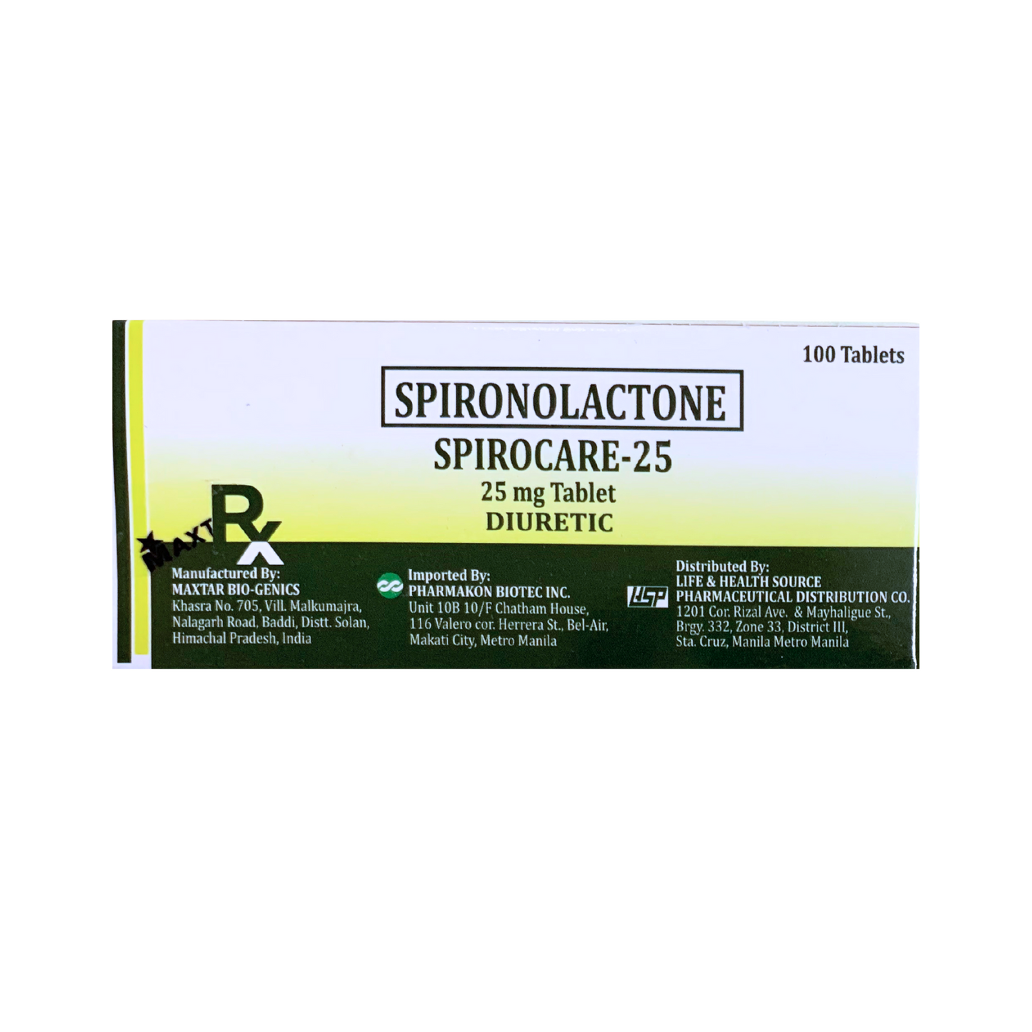 SPIROFAR ( Spironolactone ) 25mg Tablet x 1