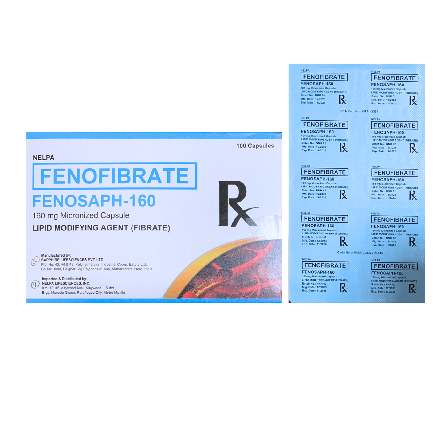FENOFLEX ( Fenofibrate ) 160mg Capsule x 1