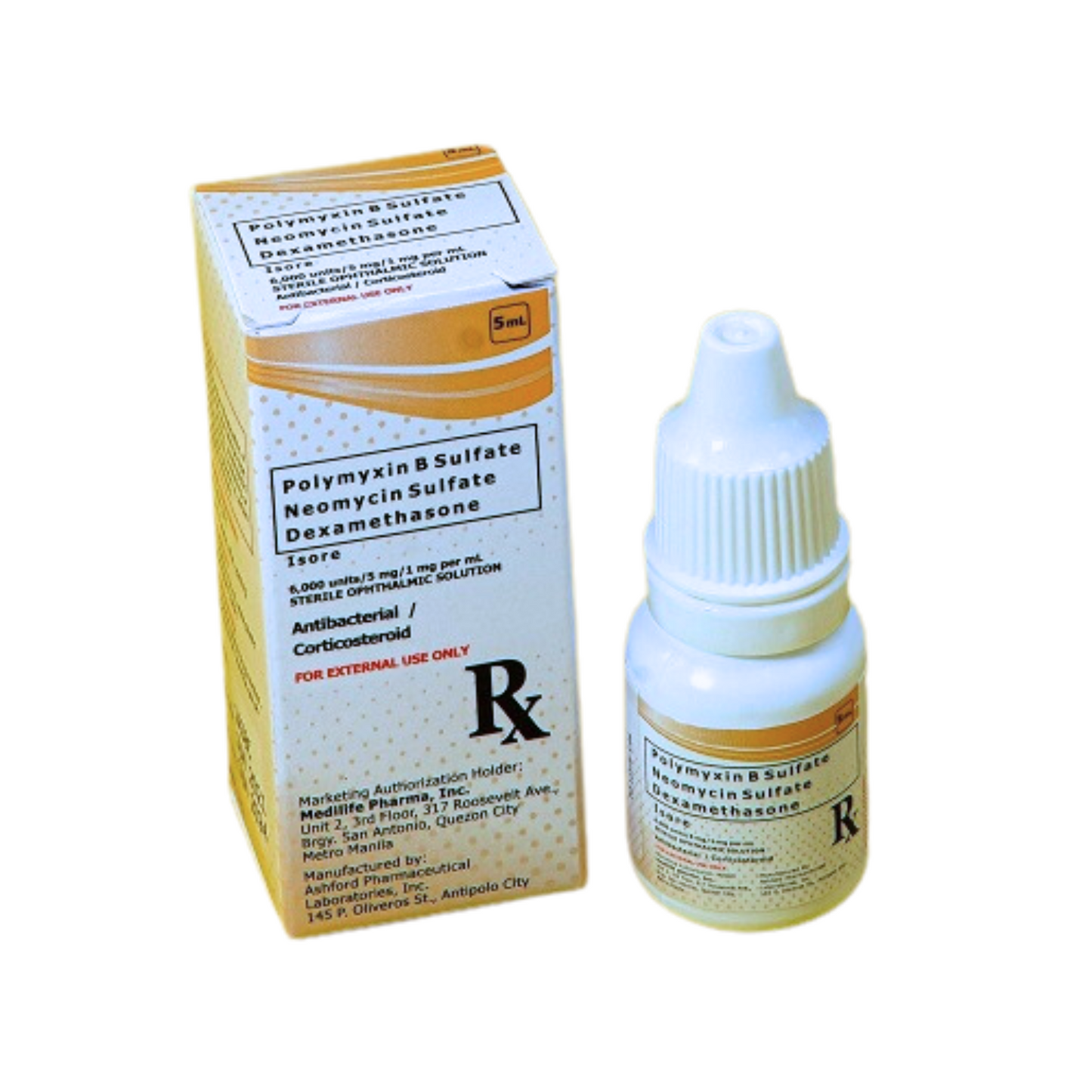 Polymyxin+Neomycin+Dexamethasone Eye Drops x 1