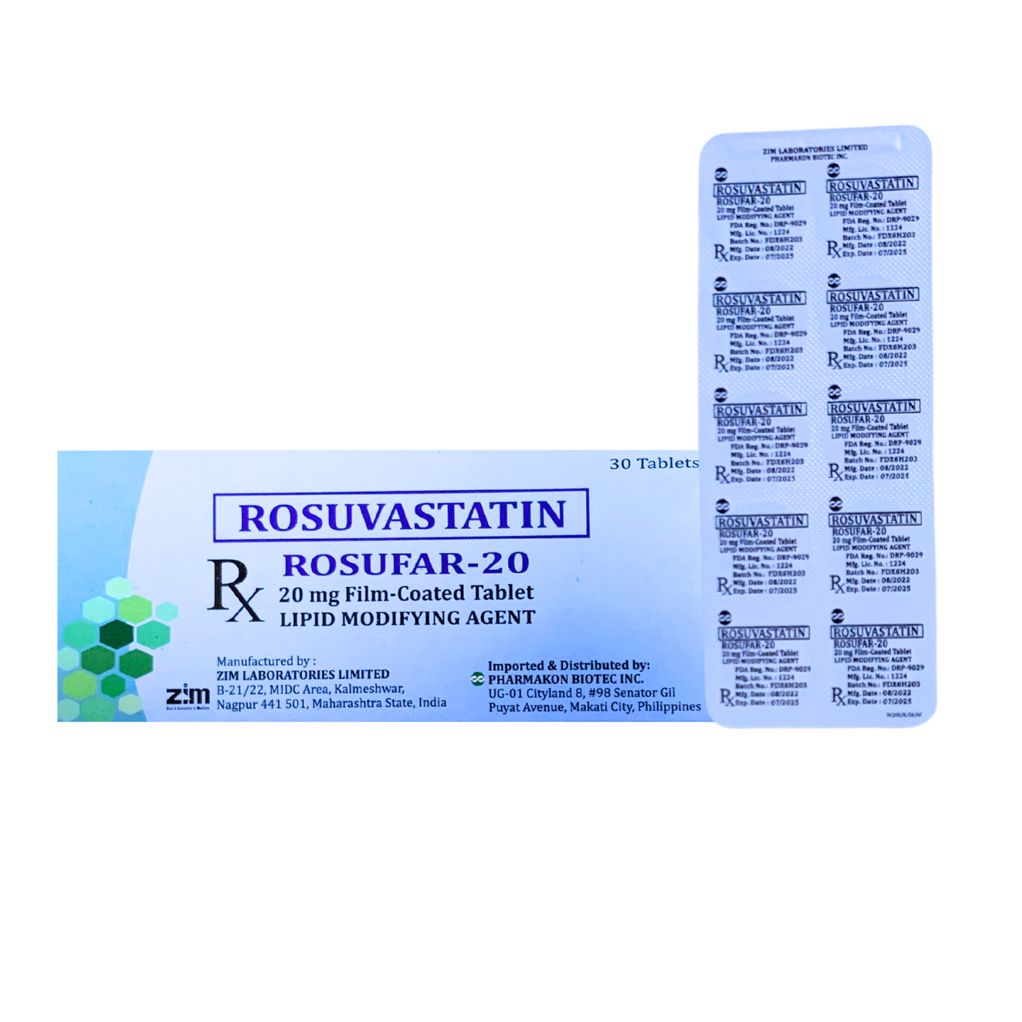 Rosuvastatin 20mg Tablet x 1