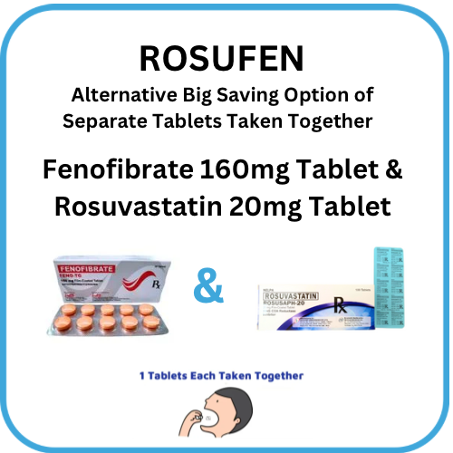 ROSUFEN Fenofibrate + Rosuvastatin 160mg/20mg Tablet x 1