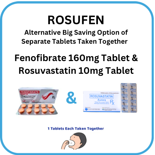 ROSUFEN Fenofibrate + Rosuvastatin 160mg/10mg Tablet x 1
