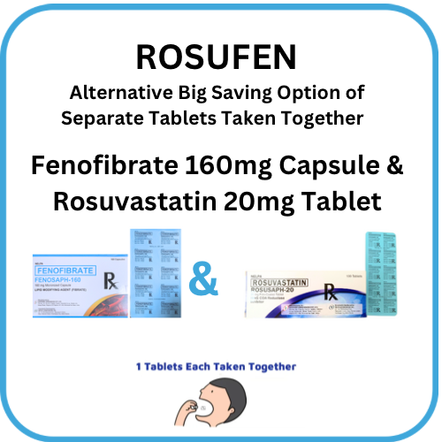 ROSUFEN Fenofibrate + Rosuvastatin 160mg/20mg Tablet x 1
