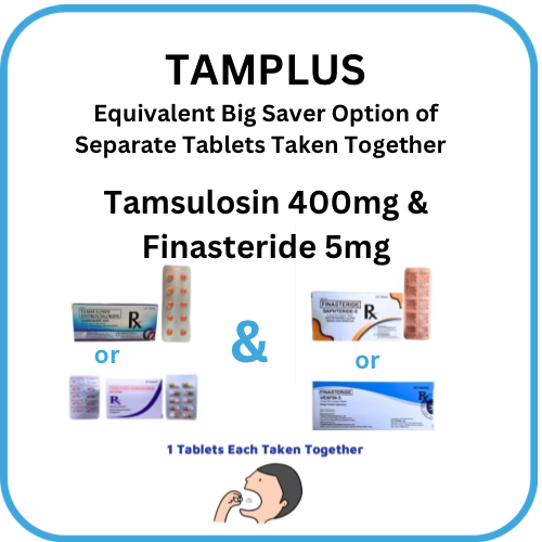 TAMPLUS Finasteride+Tamsulosin 5mg/400mcg. Tablet