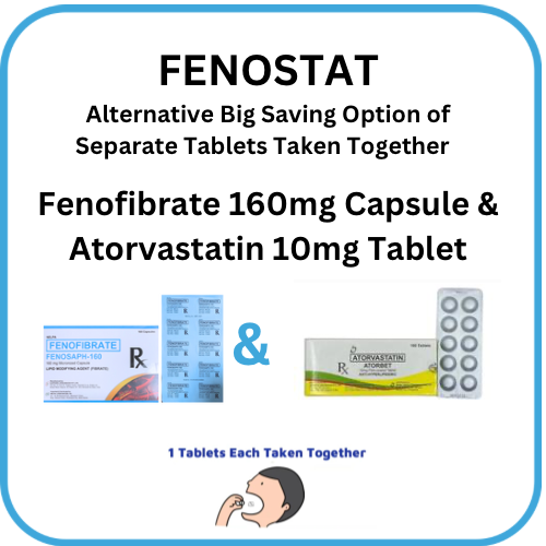 FENOSTAT Fenofibrate + Atorvastatin 160mg/10mg Tablet x 1