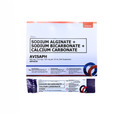 ALGINA Sodium Alginate+ Calcium Carbonate+ Sodium Bicarbonate 250mg/106.5mg/187.5mg Sachet 10ml. x 1
