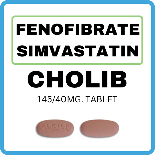 CHOLIB Fenofibrate + Simvastatin 145mg/40mg Tablet x 1