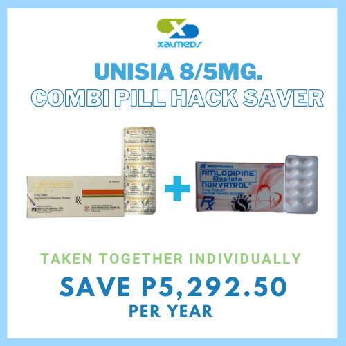 UNISIA Candesartan + Amlodipine 8mg/5mg Tablet x 1