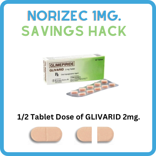 NORIZEC Glimeperide 1mg Tablet x 1