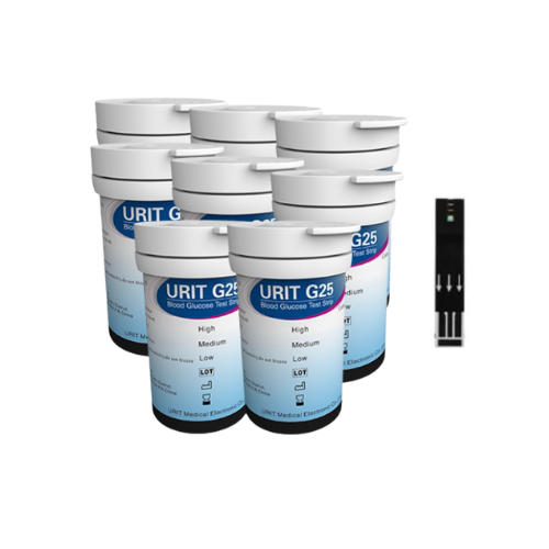 URIT-10 Glucose Test Strips x 25 with Free Lancet