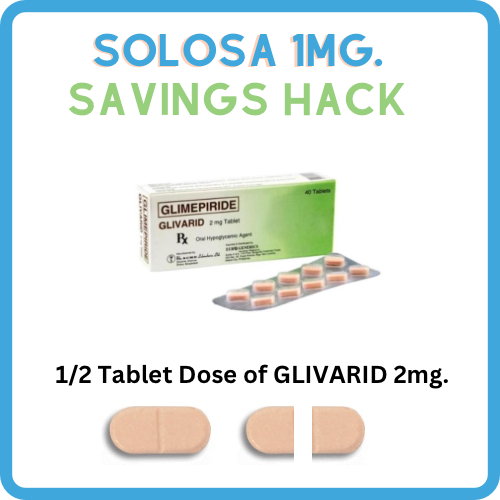 SOLOSA Glimeperide 1mg Tablet x 1