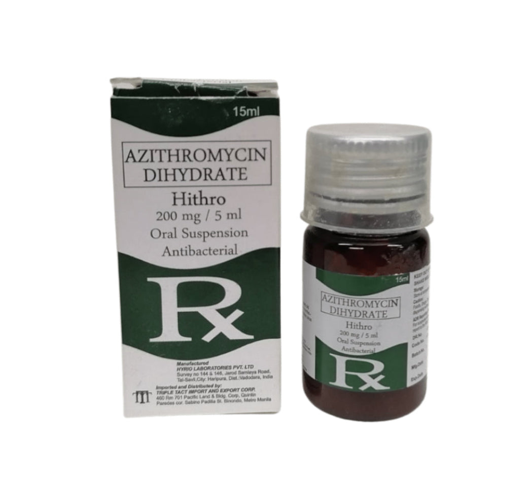 ZITHROMAX ( Azithromycin ) 200mg/5ml Suspension Liquid 15ml. bottle x 1