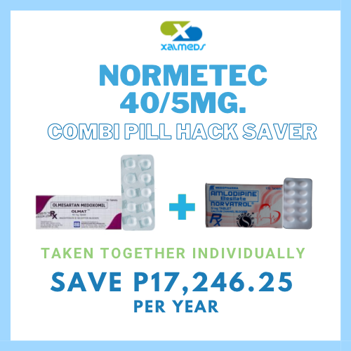 Normetec (Olmesartan + Amlodipine) 40mg./5mg. Tablet x 1