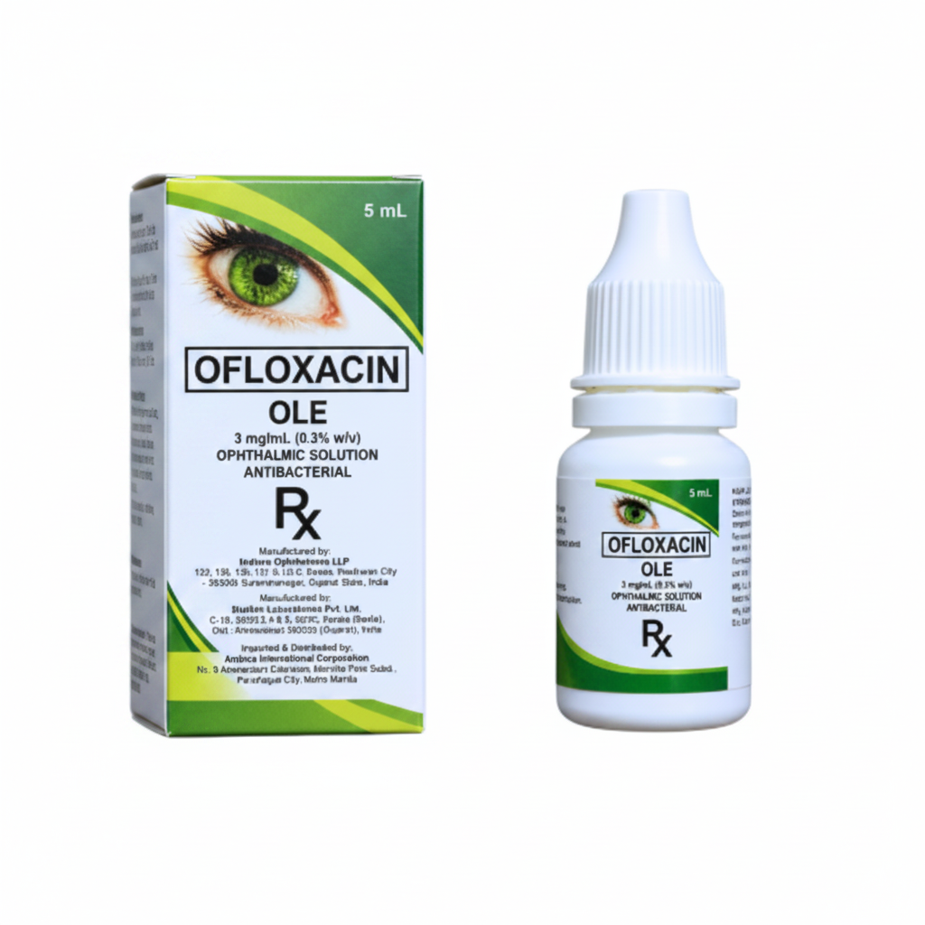 Ofloxacin 3mg/5ml Opthalmic (Eye) Drops x 1