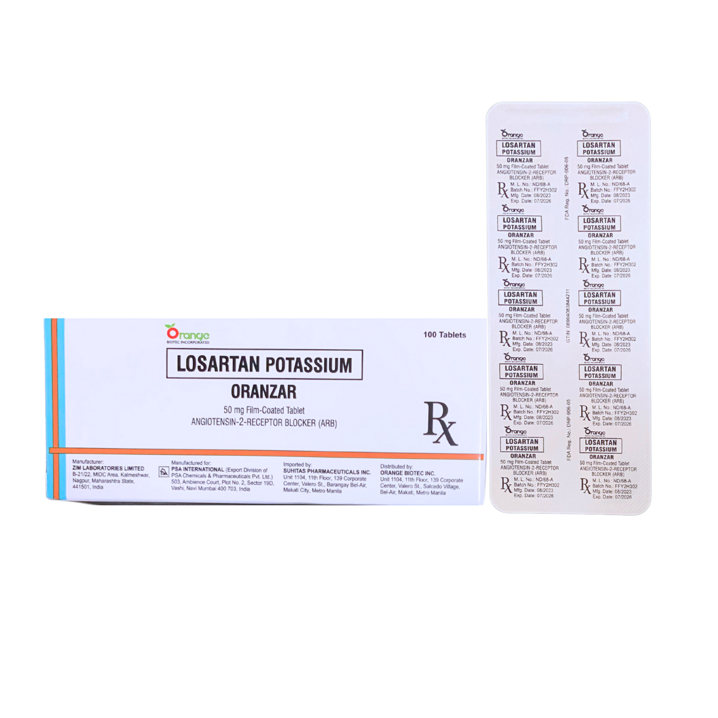 Neosartan (Losartan) 50mg Tablet x 1