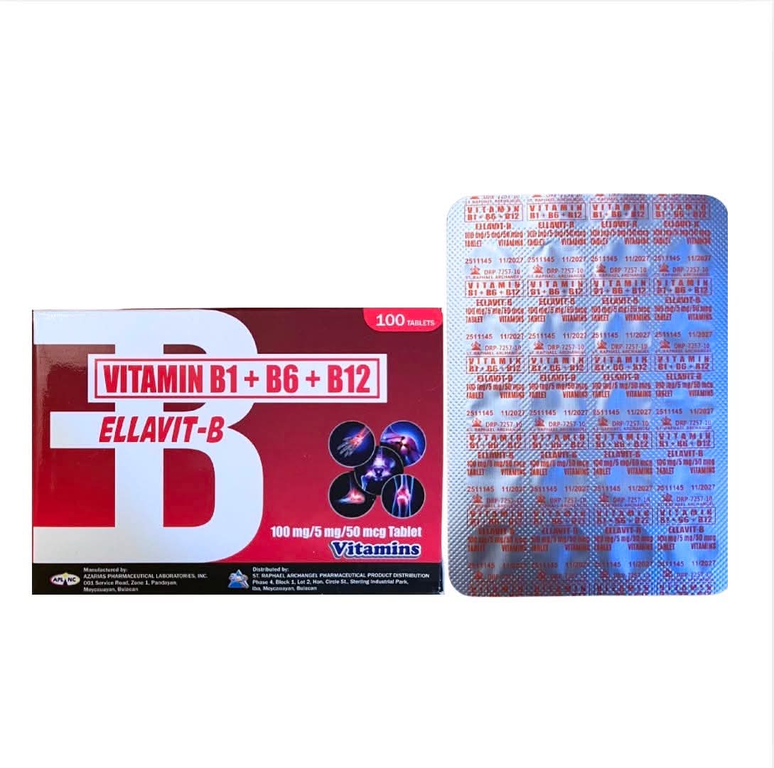 Ritemed Vitamin B Complex (B1+B6+B12) 100mg/5mg/50mcg Tablet