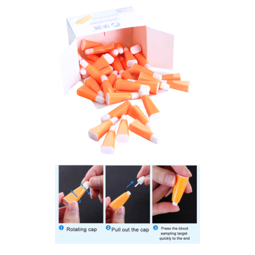 Safety Lancet Press Type x 100’s, 50’s, 25’s,