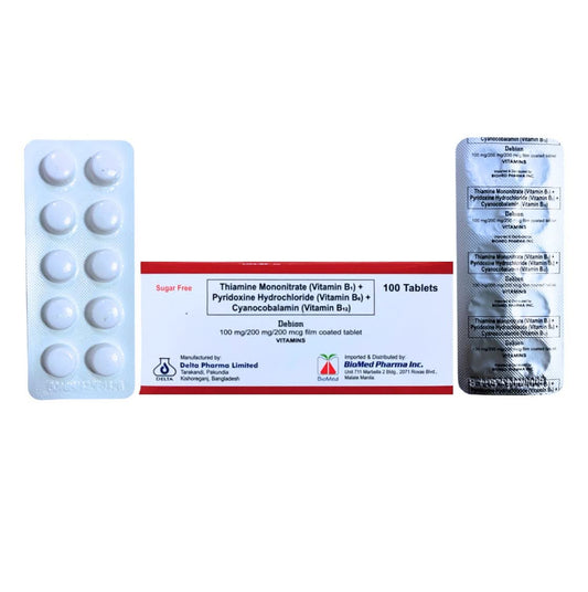 Vitamin B Complex (B1+B6+B12) 100mg/200mg/200mcg Tablet
