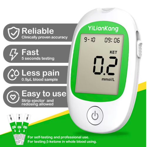 Blood Ketone Monitoring Meter Set with 15 Strips