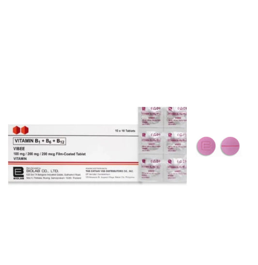 Vibee (Vitamin B1+B6+B12) 100mg/200mg/200mcg Tablet