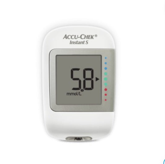 ACCU-CHECK Instant S Blood Glucose Monitoring Glucometer Starter Set (mmol reading) with 50 Test Strips