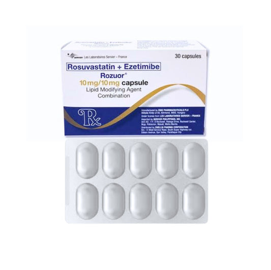 ROZOUR Ezetimibe + Rosuvastatin 10mg/10mg Tablet x 1