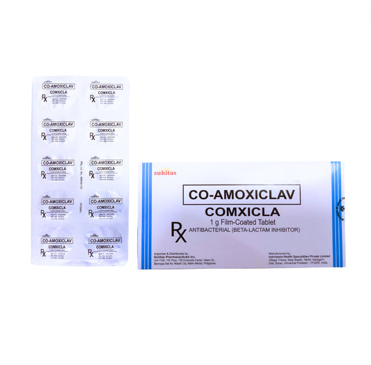 Co-Amoxiclav 1g (Amoxicillin + Clavulanic Acid 875/125mg.) Tablet x 1