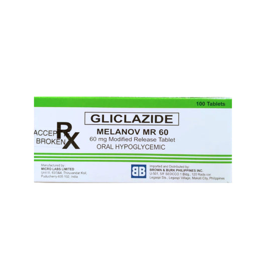 MELANOV MR Gliclazide 60mg Tablet x 1