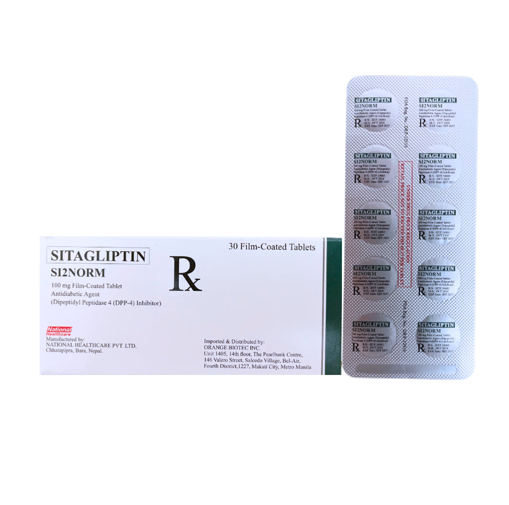 Sitagliptin 100mg. Tablet x 1s