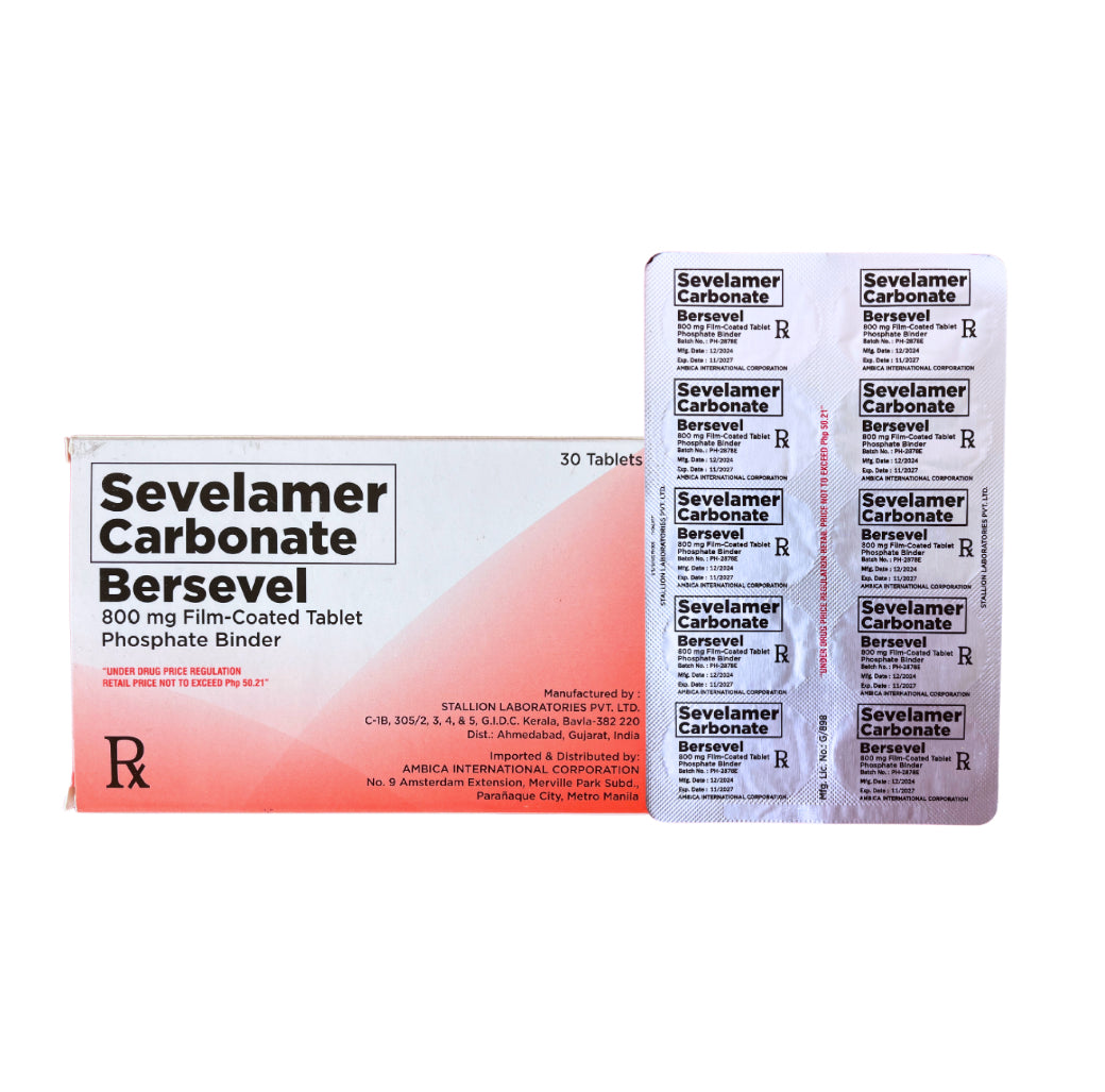 Sevelamer Carbonate 800 mg. Tablet x 1