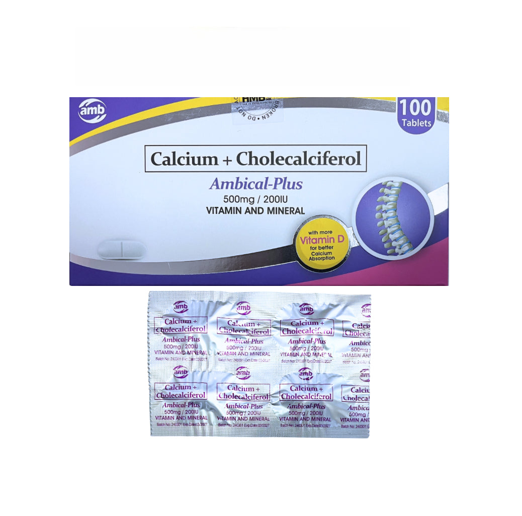 Calcium + Vitamin D3 500mg/200IU Tablet  x 1
