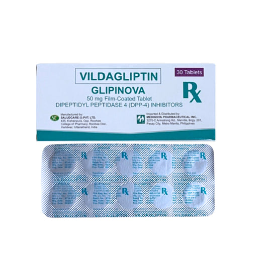 Vildagliptin 50mg. Tablet x 1s